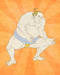 Image showing Japanese sumo wrestler