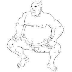 Image showing Japanese sumo wrestler