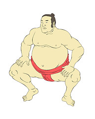 Image showing Japanese sumo wrestler