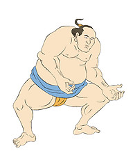 Image showing Japanese sumo wrestler