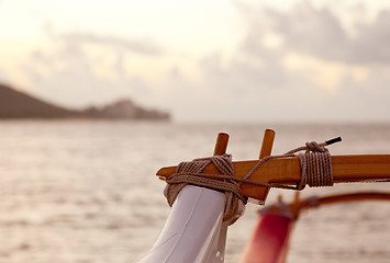 Image showing Close up of traditional canoe