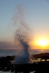 Image showing Spouting Horn off Poipu in Kauai