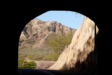 Image showing Road to interior of Diamond Head Crater