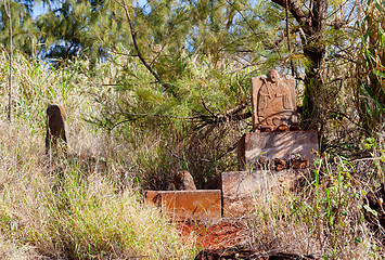 Image showing Abandoned chinese graveyard in Kauai