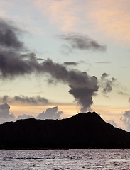 Image showing Clouds from Diamond Head crater