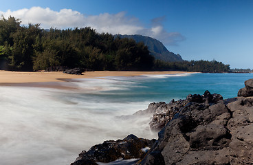 Image showing Lumahai beach in Kauai