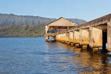 Image showing Sunrise in Hanalei Bay Kauai