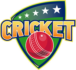 Image showing cricket sports ball stars shield