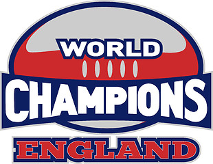 Image showing rugby ball world champions England 