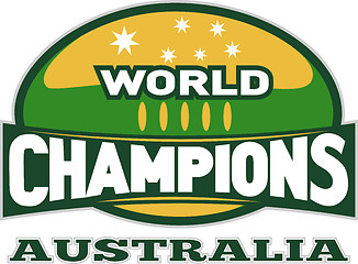 Image showing rugby ball world champions australia