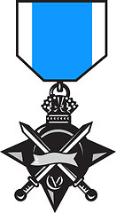 Image showing military medal of bravery
