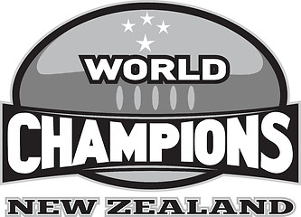 Image showing rugby ball world champions New Zealand
