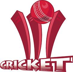 Image showing cricket sports ball wicket