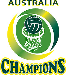 Image showing Netball Ball Hoop champions Australia 