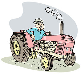 Image showing vintage farm tractor 