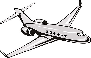 Image showing commercial jet plane airliner flying