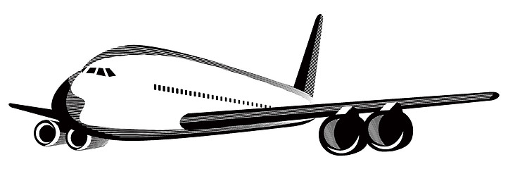 Image showing commercial jet plane airliner flying