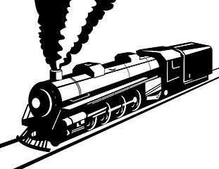 Image showing vintage steam train locomotive