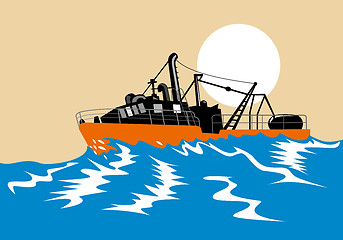 Image showing fishing boat at sea