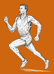 Image showing track and field athlete running