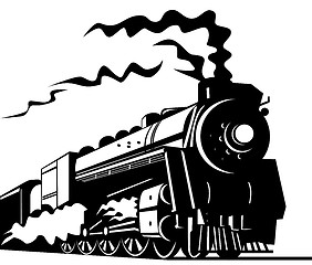 Image showing vintage steam train locomotive