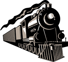 Image showing vintage steam train locomotive