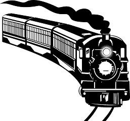 Image showing vintage steam train locomotive