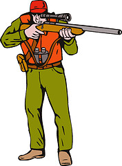 Image showing hunter aiming shotgun rifle