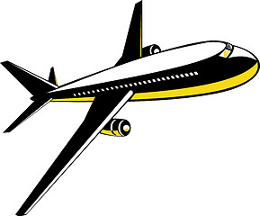 Image showing commercial jet plane airliner flying