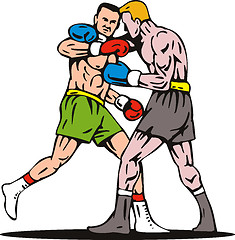 Image showing boxer connecting a knockout punch