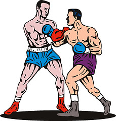 Image showing boxer connecting a knockout punch