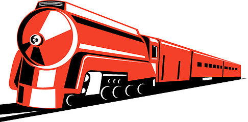 Image showing vintage steam train locomotive