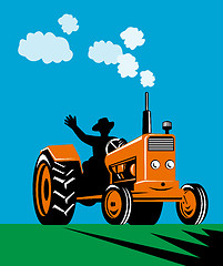 Image showing vintage farm tractor 