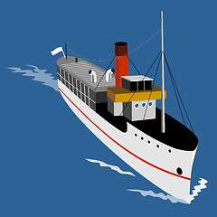 Image showing  passenger steamship boat