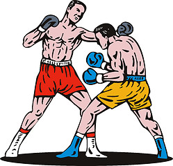 Image showing boxer connecting a knockout punch