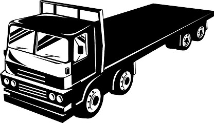 Image showing flatbed truck lorry