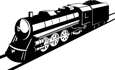 Image showing vintage steam train locomotive