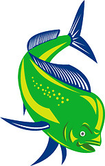 Image showing dorado dolphin fish mahi-mahi jumping