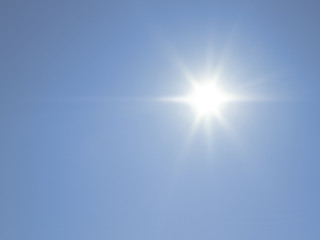 Image showing sun in blue sky