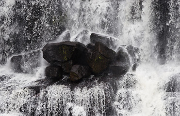 Image showing rocks in waterfall