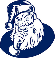 Image showing Father Christmas Santa Claus pointing