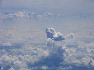 Image showing Aerial view on clouds