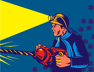 Image showing miner with jack drill