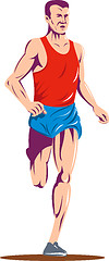 Image showing marathon runner running race