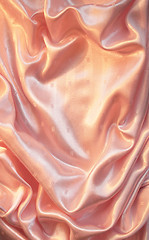 Image showing Smooth elegant pink silk as background