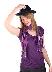 Image showing Girl in a hat