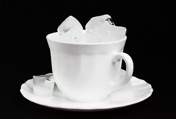 Image showing Ice cubes inside a cup