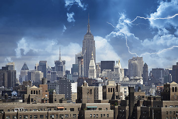 Image showing Stormy Sky over New York City