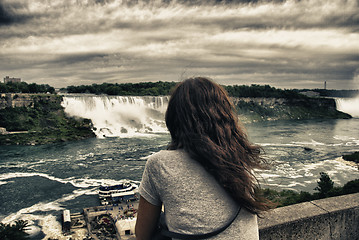 Image showing Staring at Niagara Falls, Canada