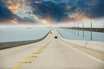 Image showing Sky Colors on Overseas Highway